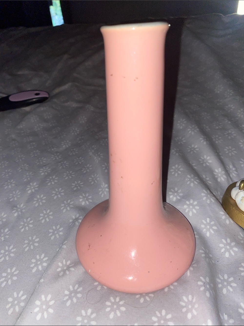 Soft Pink Glass Bud Vase by Home Accents